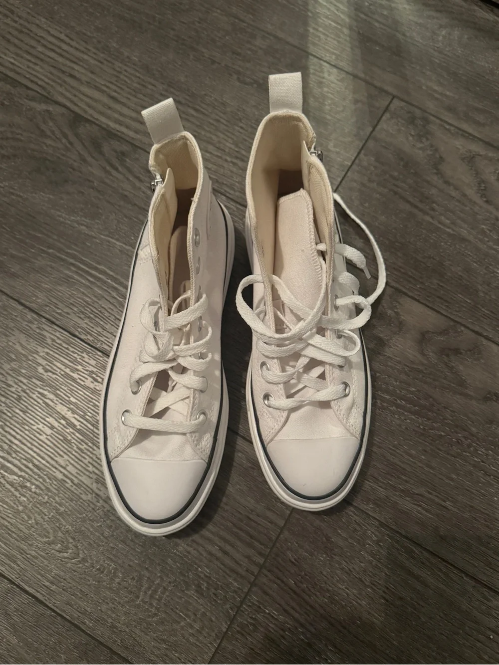 White Platform Converse